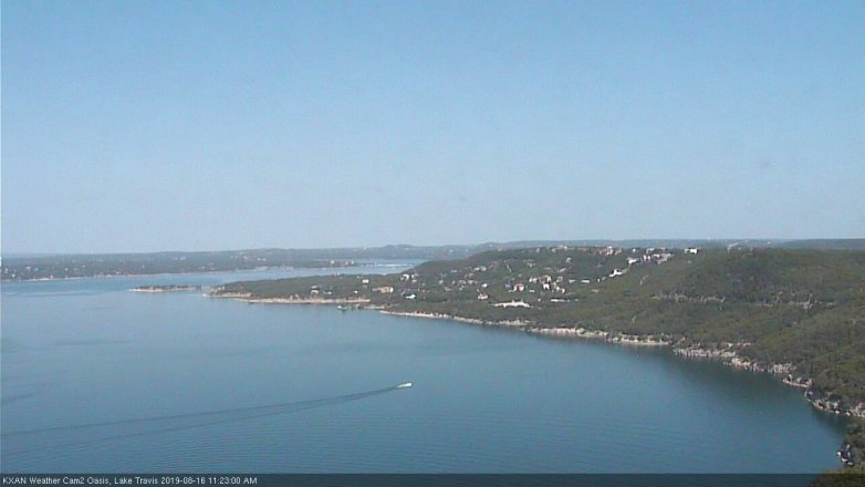 Lake Travis webcam, August 16, 2019 10:25 AM CT