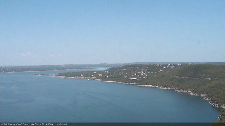Lake Travis webcam, August 16, 2019 10:45 AM CT