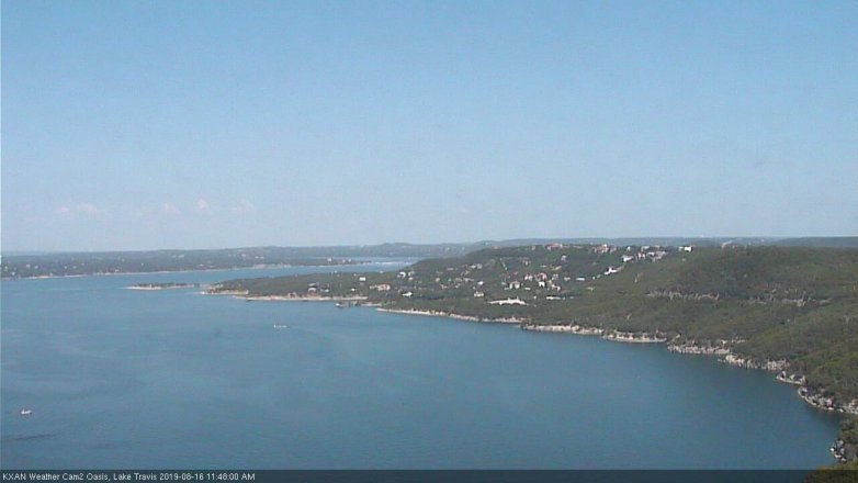 Lake Travis webcam, August 16, 2019 10:50 AM CT