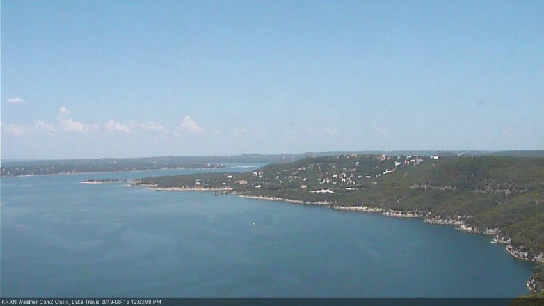 Lake Travis webcam, August 16, 2019 11:05 AM CT