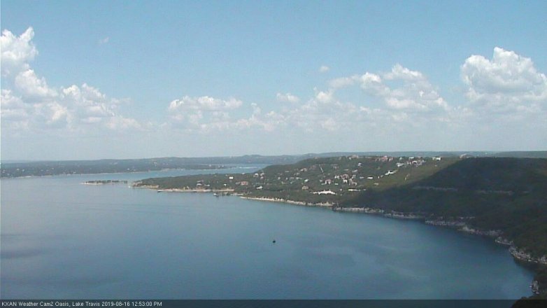 Lake Travis webcam, August 16, 2019 11:55 AM CT
