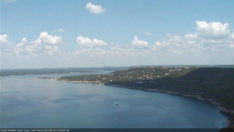 Lake Travis webcam, August 16, 2019 12:00 PM CT