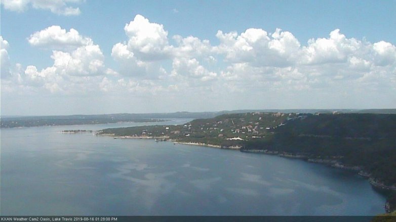 Lake Travis webcam, August 16, 2019 12:30 PM CT