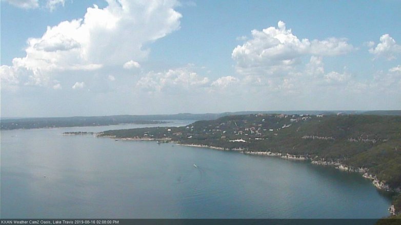 Lake Travis webcam, August 16, 2019 1:10 PM CT