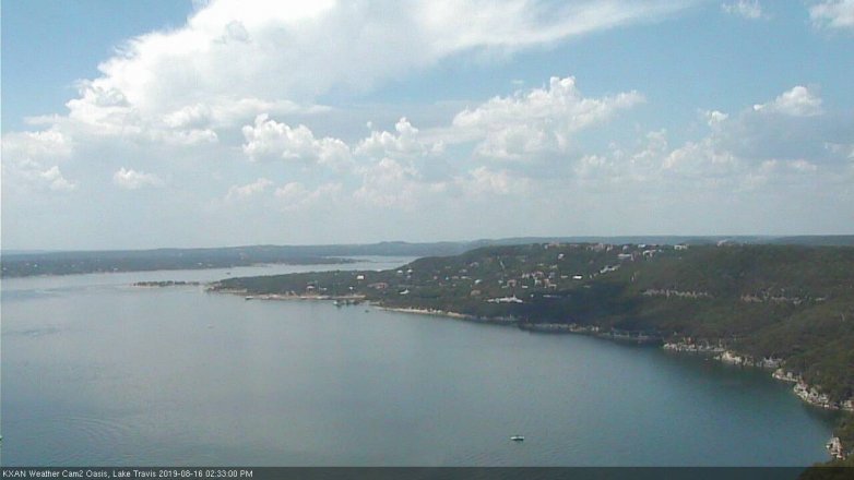 Lake Travis webcam, August 16, 2019 1:35 PM CT