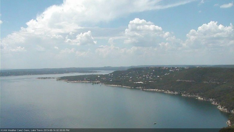 Lake Travis webcam, August 16, 2019 1:40 PM CT