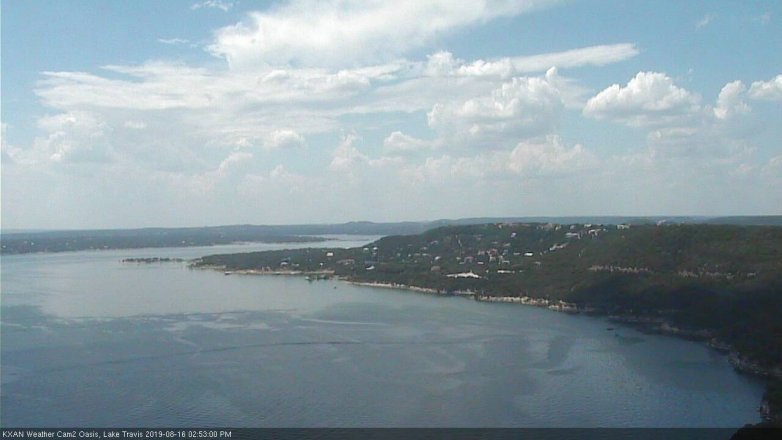 Lake Travis webcam, August 16, 2019 1:55 PM CT