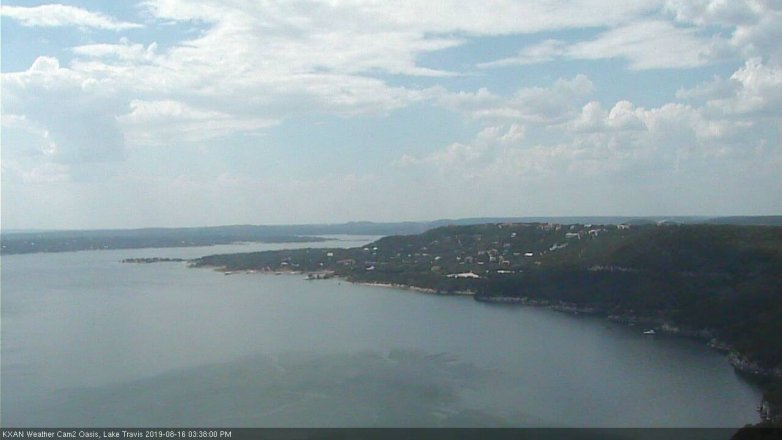 Lake Travis webcam, August 16, 2019 2:40 PM CT