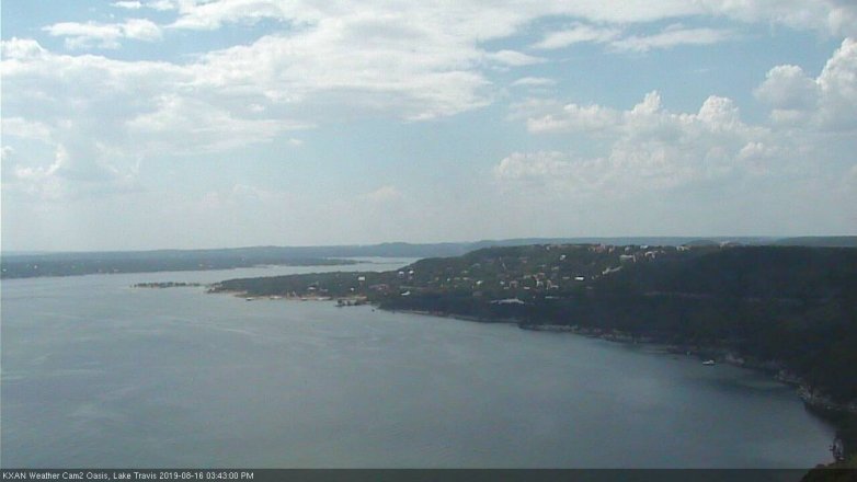 Lake Travis webcam, August 16, 2019 2:45 PM CT