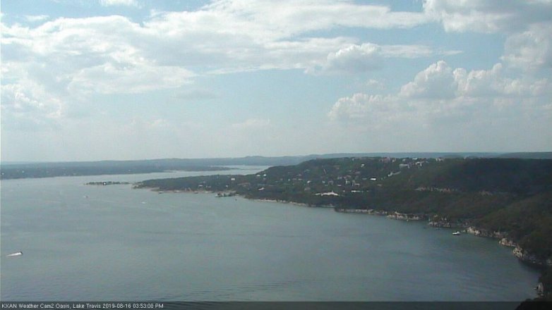 Lake Travis webcam, August 16, 2019 2:55 PM CT
