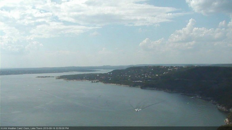 Lake Travis webcam, August 16, 2019 3:00 PM CT