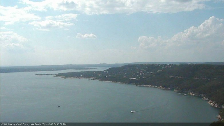 Lake Travis webcam, August 16, 2019 3:15 PM CT