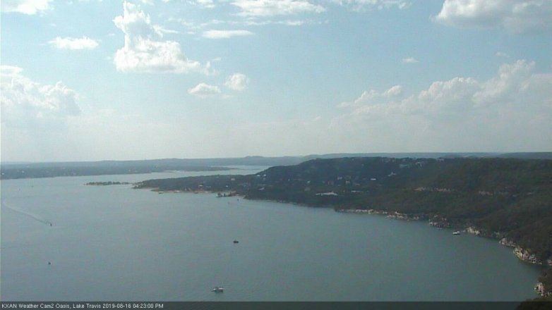 Lake Travis webcam, August 16, 2019 3:25 PM CT