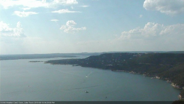 Lake Travis webcam, August 16, 2019 3:30 PM CT