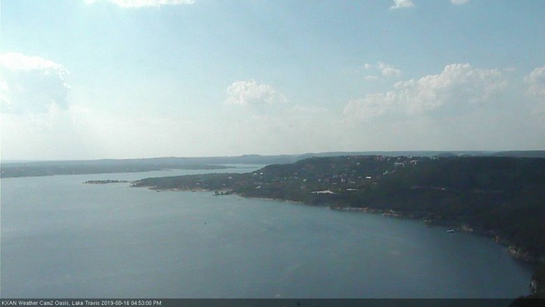 Lake Travis webcam, August 16, 2019 3:55 PM CT