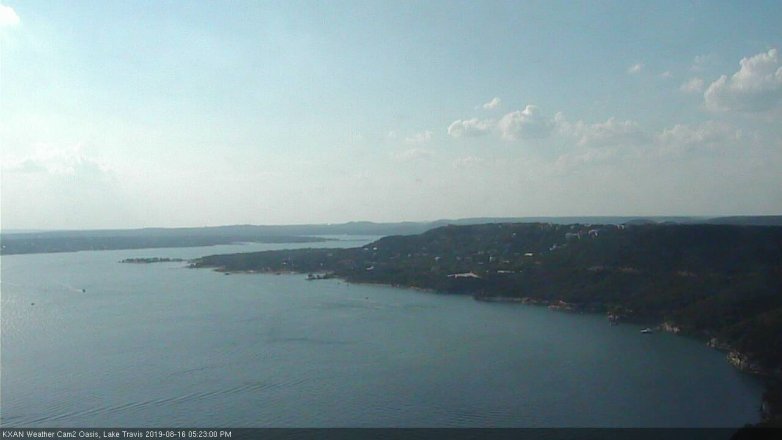 Lake Travis webcam, August 16, 2019 4:25 PM CT