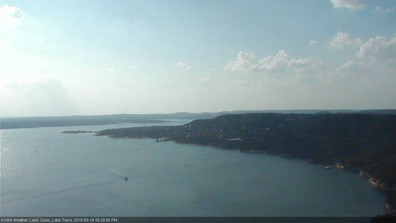 Lake Travis webcam, August 16, 2019 4:30 PM CT