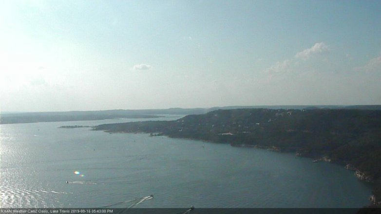Lake Travis webcam, August 16, 2019 4:45 PM CT