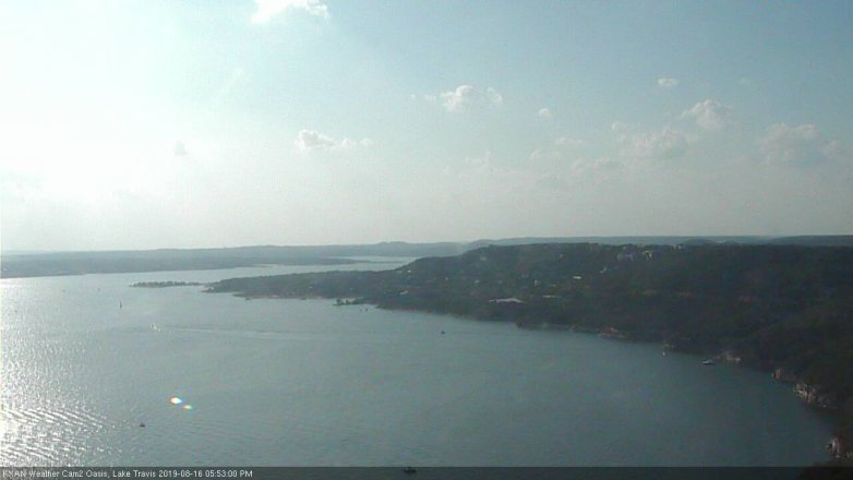 Lake Travis webcam, August 16, 2019 4:55 PM CT