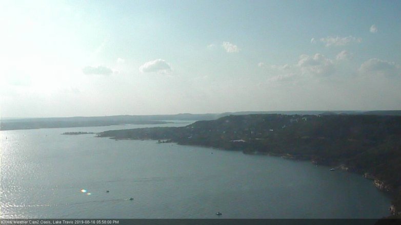 Lake Travis webcam, August 16, 2019 5:00 PM CT