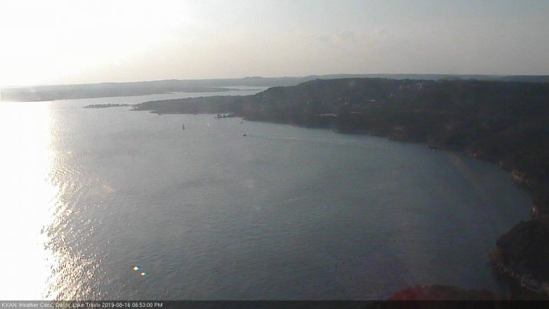Lake Travis webcam, August 16, 2019 5:55 PM CT