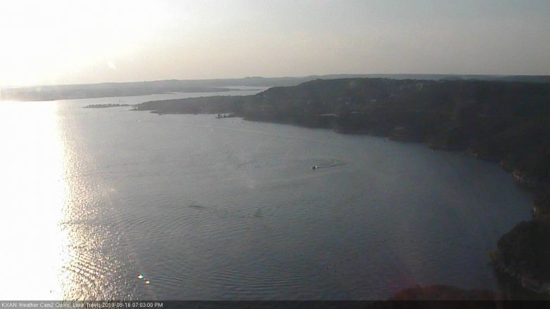 Lake Travis webcam, August 16, 2019 6:05 PM CT