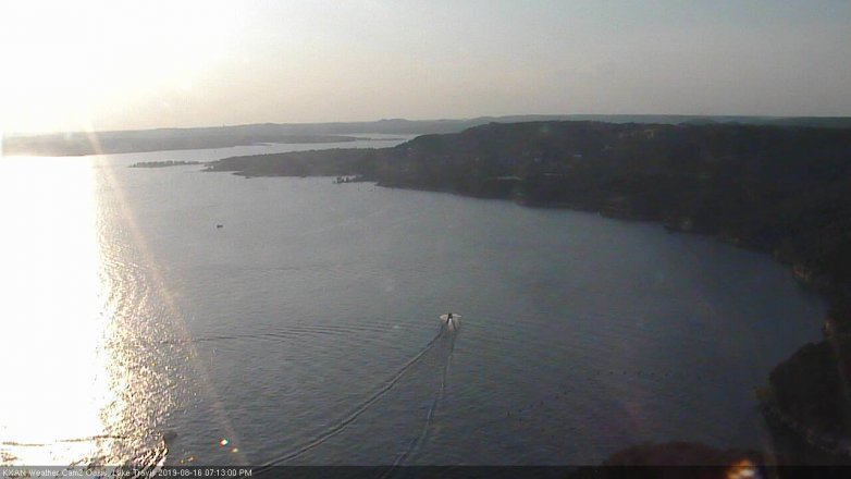Lake Travis webcam, August 16, 2019 6:15 PM CT