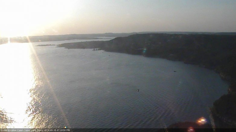 Lake Travis webcam, August 16, 2019 6:30 PM CT
