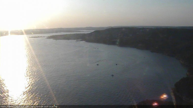 Lake Travis webcam, August 16, 2019 6:35 PM CT