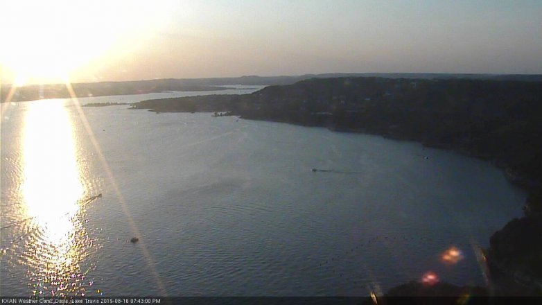 Lake Travis webcam, August 16, 2019 6:45 PM CT