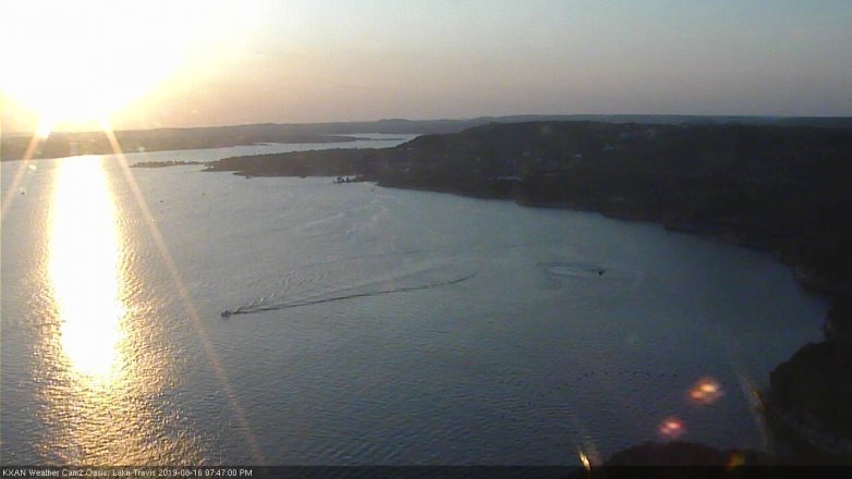 Lake Travis webcam, August 16, 2019 6:50 PM CT