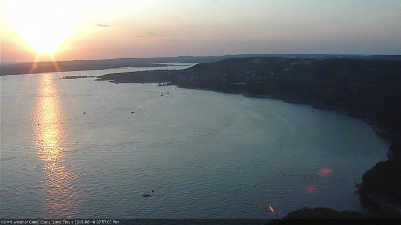 Lake Travis webcam, August 16, 2019 7:00 PM CT