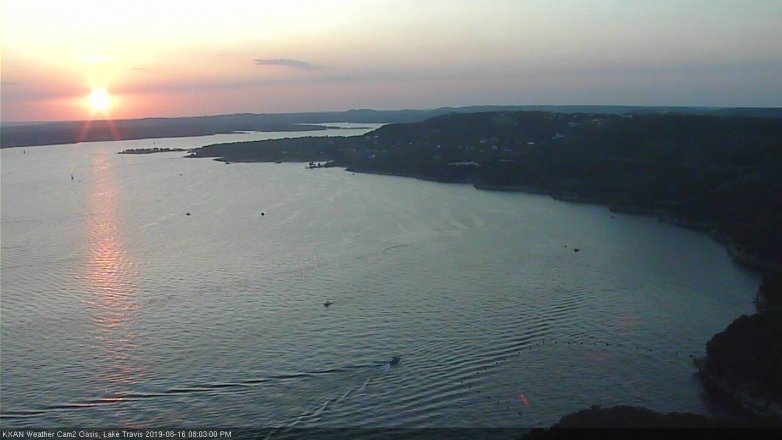 Lake Travis webcam, August 16, 2019 7:05 PM CT