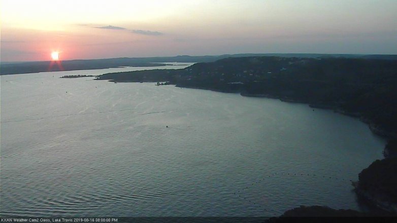 Lake Travis webcam, August 16, 2019 7:10 PM CT