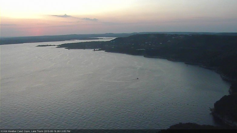 Lake Travis webcam, August 16, 2019 7:15 PM CT