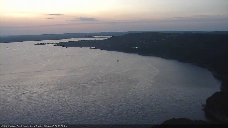 Lake Travis webcam, August 16, 2019 7:25 PM CT