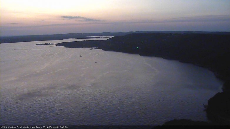 Lake Travis webcam, August 16, 2019 7:30 PM CT