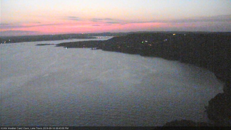 Lake Travis webcam, August 16, 2019 7:45 PM CT