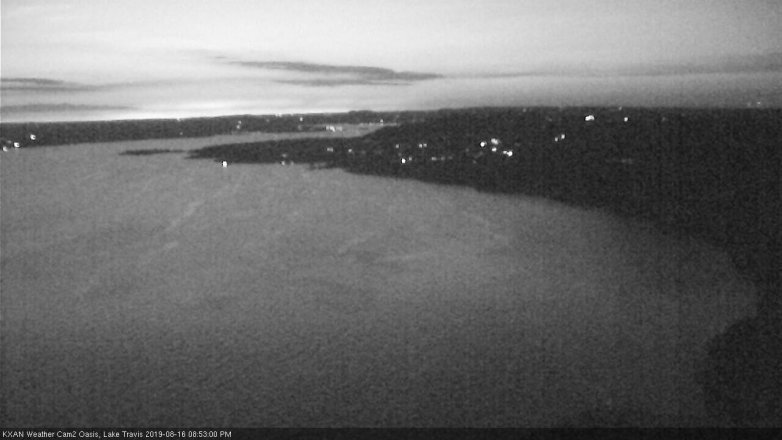Lake Travis webcam, August 16, 2019 7:55 PM CT