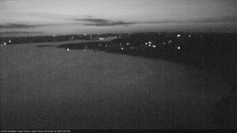 Lake Travis webcam, August 16, 2019 8:00 PM CT