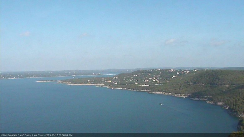 Lake Travis webcam, August 17, 2019 9:00 AM CT