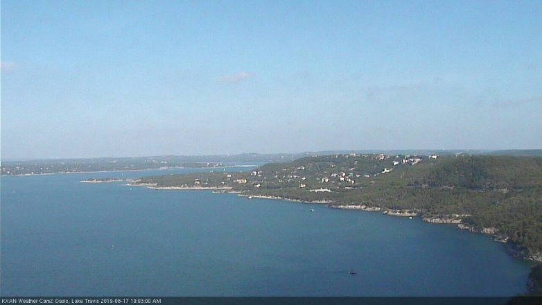 Lake Travis webcam, August 17, 2019 9:05 AM CT