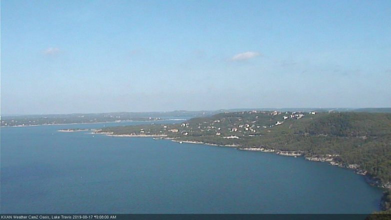 Lake Travis webcam, August 17, 2019 9:10 AM CT