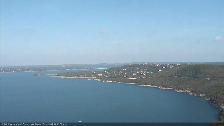 Lake Travis webcam, August 17, 2019 9:15 AM CT