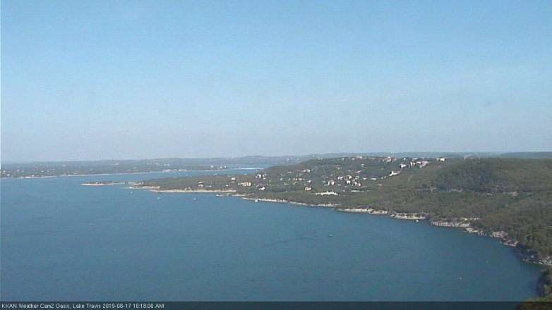 Lake Travis webcam, August 17, 2019 9:20 AM CT