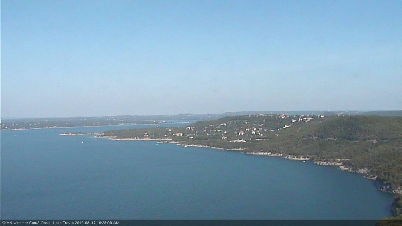 Lake Travis webcam, August 17, 2019 9:30 AM CT