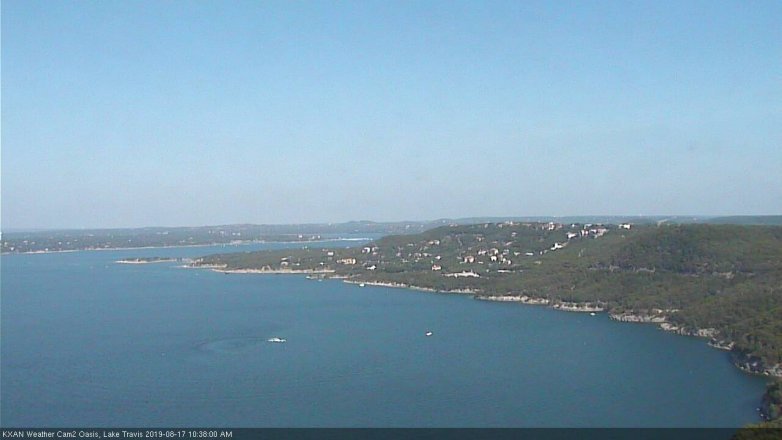 Lake Travis webcam, August 17, 2019 9:40 AM CT