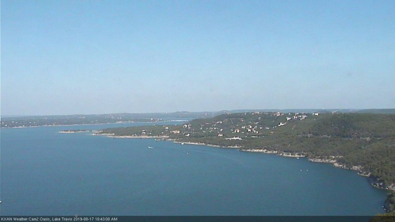 Lake Travis webcam, August 17, 2019 9:45 AM CT