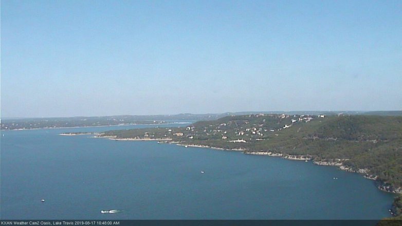 Lake Travis webcam, August 17, 2019 9:50 AM CT