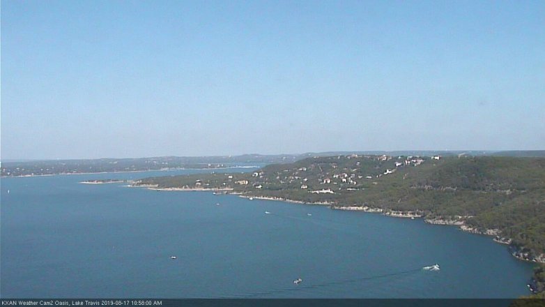 Lake Travis webcam, August 17, 2019 10:00 AM CT
